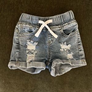 Little Bipsy distressed denim shorts